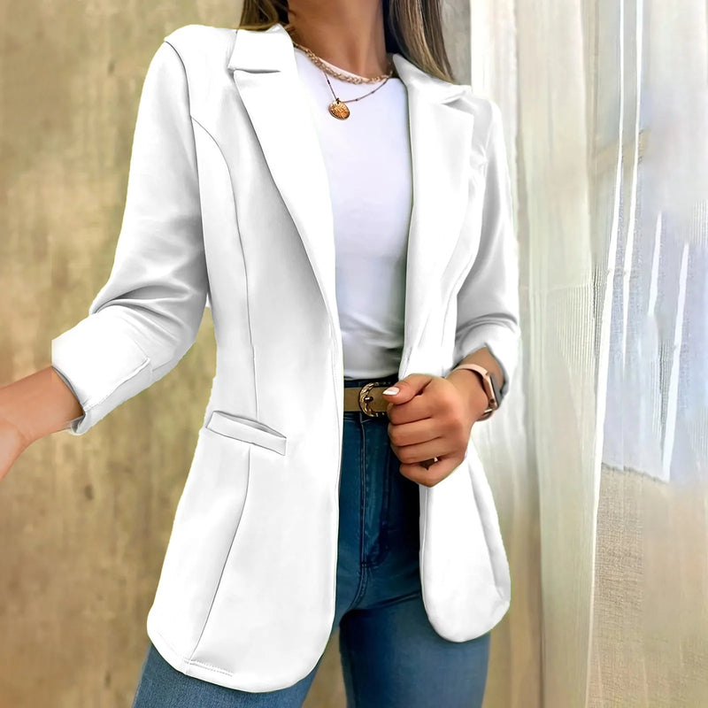 Aria™ - Blazer Minimalista de Manga Longa