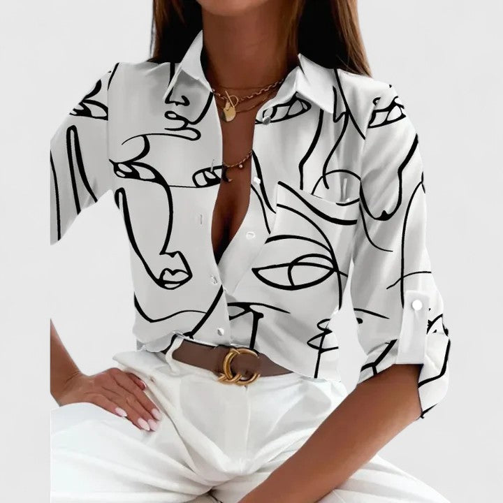 Lisette | Blusa Elegante de Manga Longa