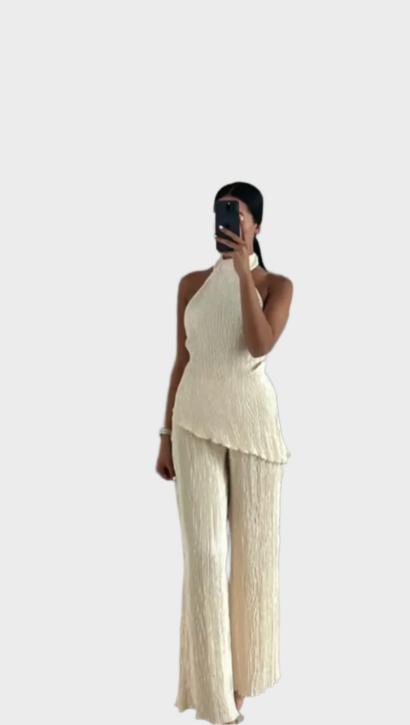 Conjunto Elegante Plissado