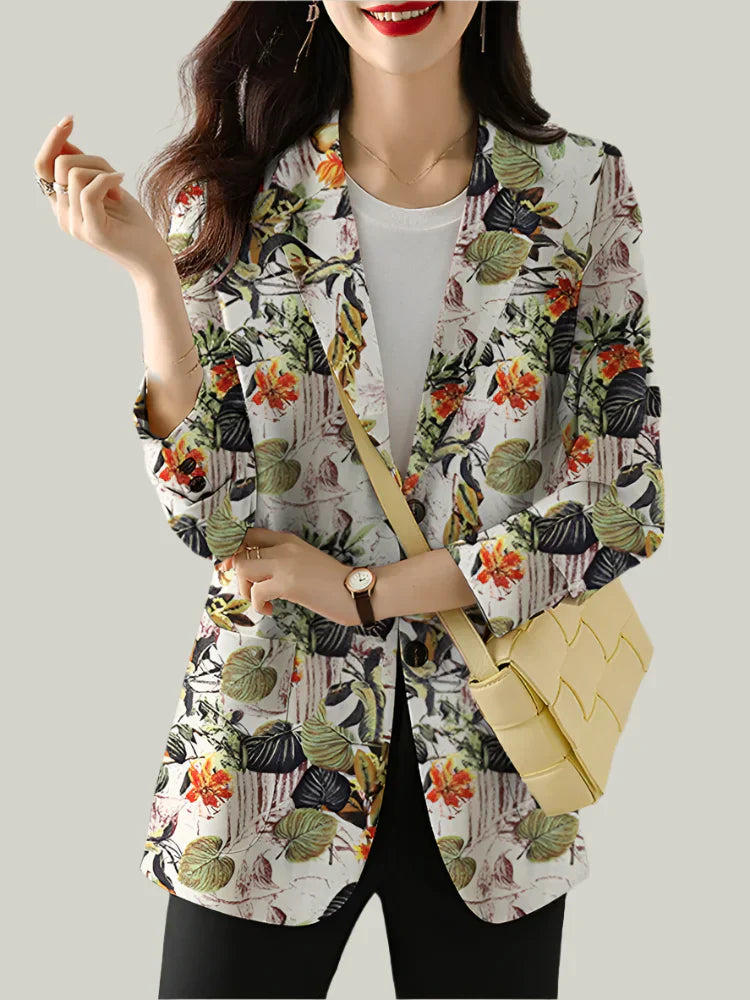 Zoe™ - Blazer Estampado Floral Chique