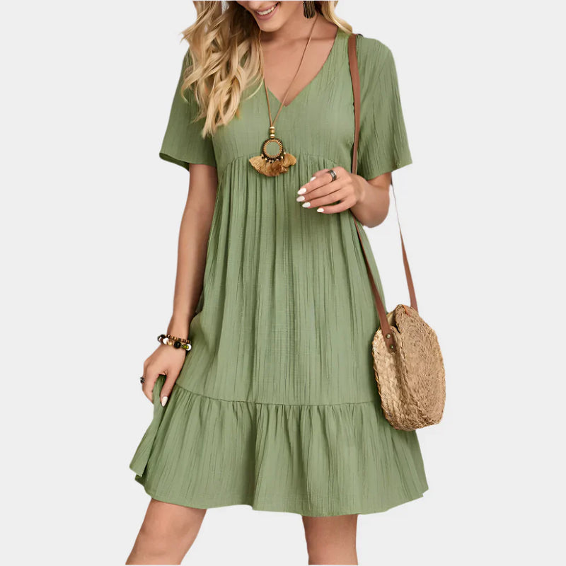 Vestido Mini Elegante com Listras