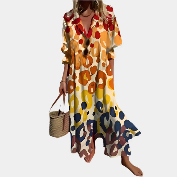 Vestido Boho Arejado com Mangas Bufantes
