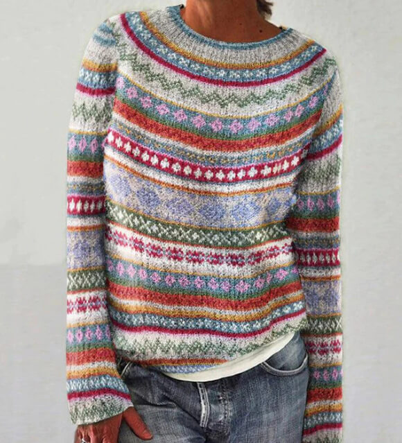 Soley - Suéter Pulôver Multicolorido