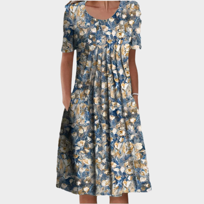 Vestido de Verão com Bordado Floral