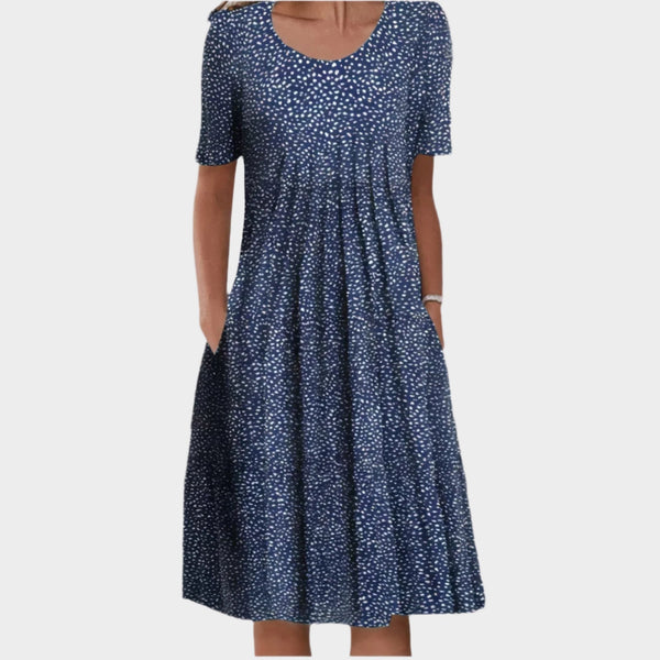 Vestido de Verão com Bordado Floral
