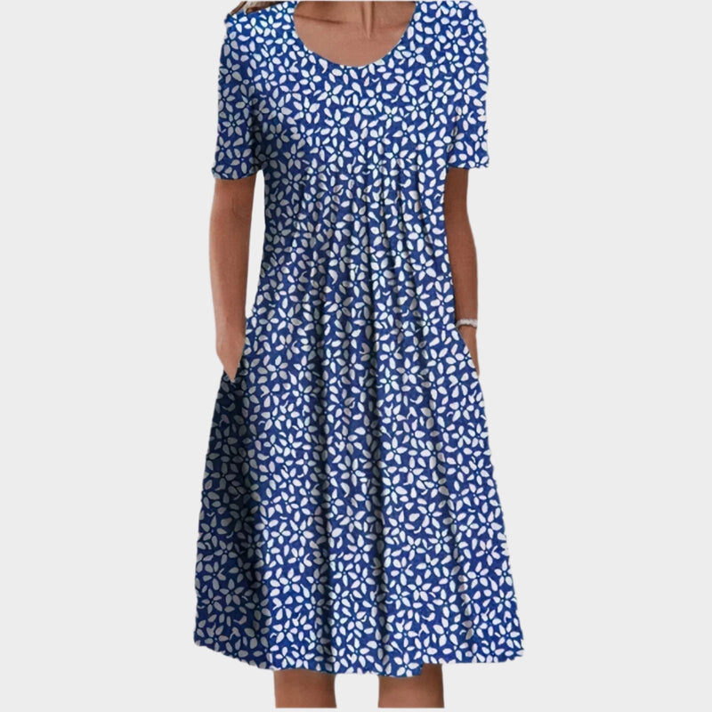 Vestido de Verão com Bordado Floral