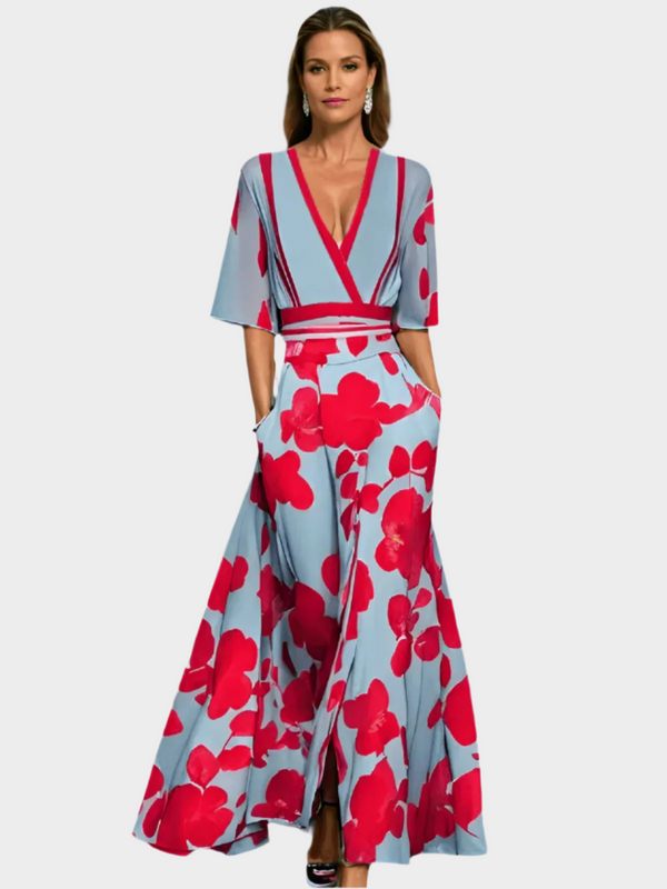 Vestido Listrado Solto com Bolsos