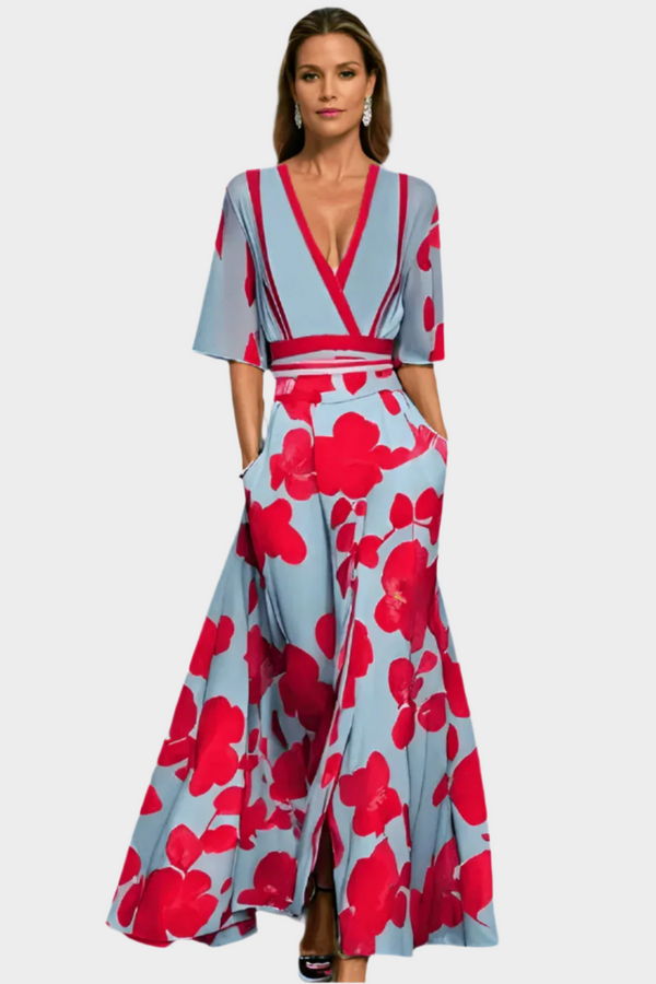 Vestido Listrado Solto com Bolsos