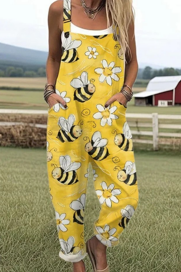 Camia | Jardineira de Verão com Estampa Divertida