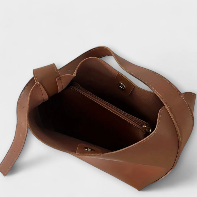 Olivia – Bolsa de Ombro Elegante de Couro