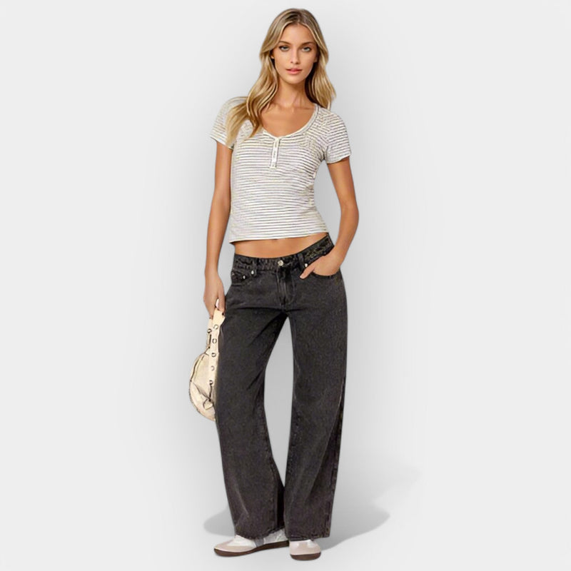 Calça Jeans de Cintura Baixa