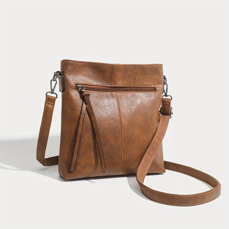 Addison™ Elegância Simples | Bolsa Transversal Quadrada Retrô