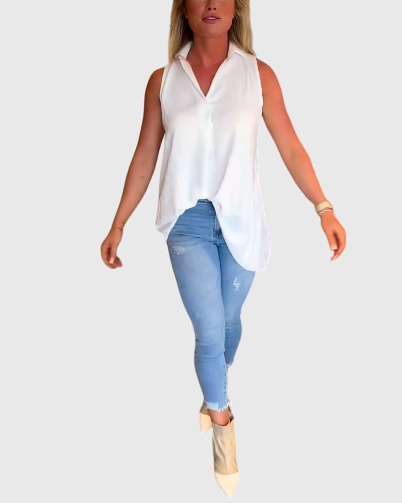 Lina™ | Blusa sem mangas