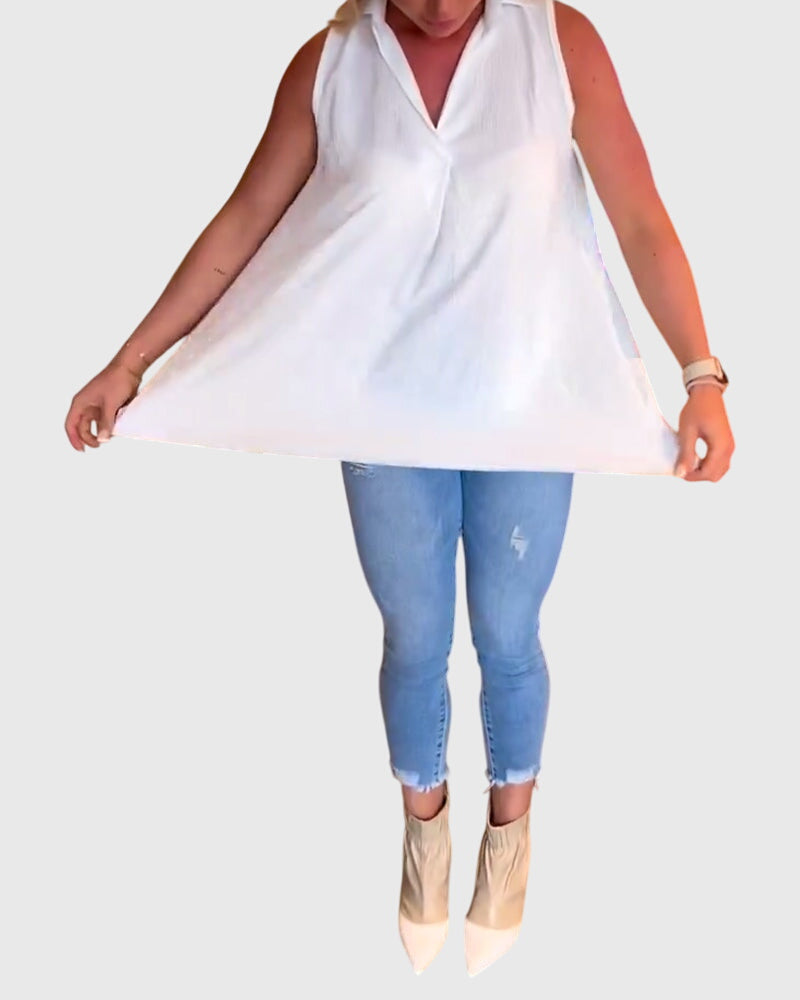 Lina™ | Blusa sem mangas