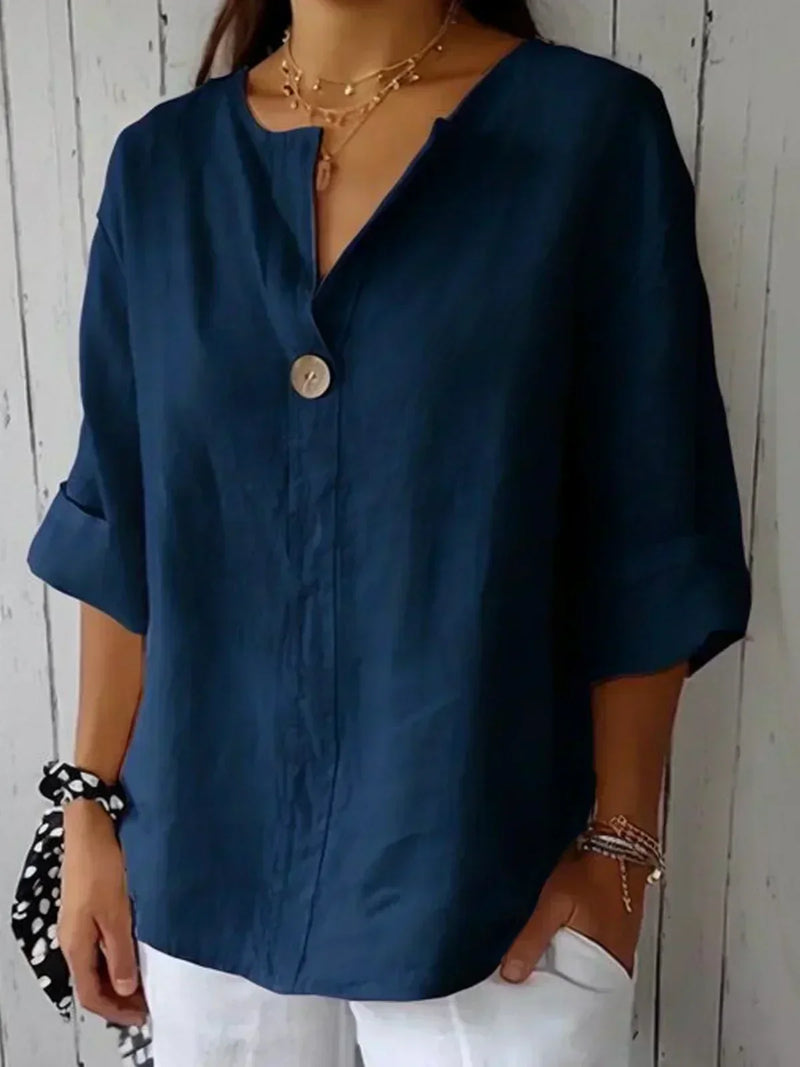 Aubri | Blusa Relaxada com Decote em V