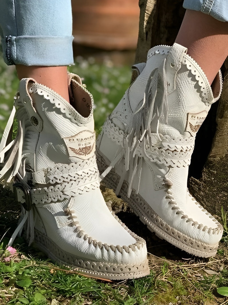 Meri | Botas Boho com Franjas