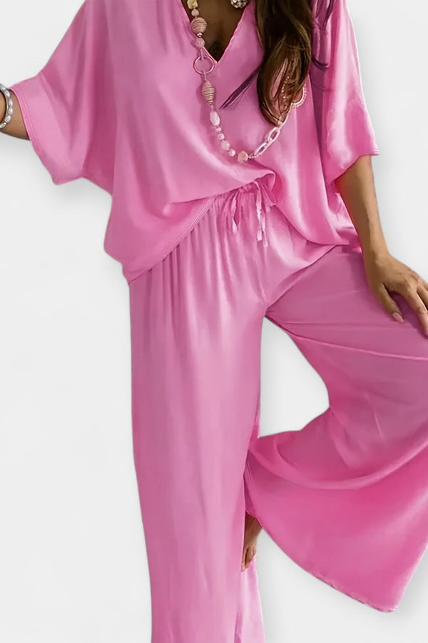 Conjunto Arejado com Calça Larga e Blusa Solta