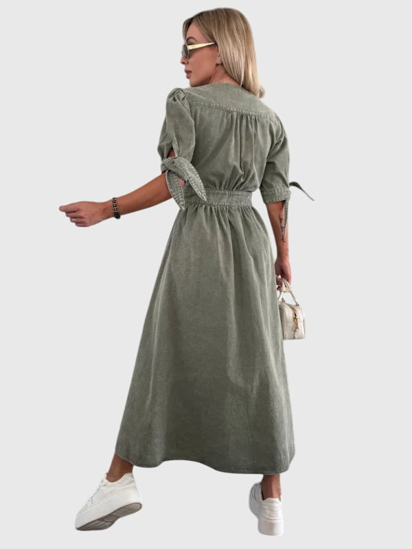 Sophia™ | Vestido Elegante de Jeans