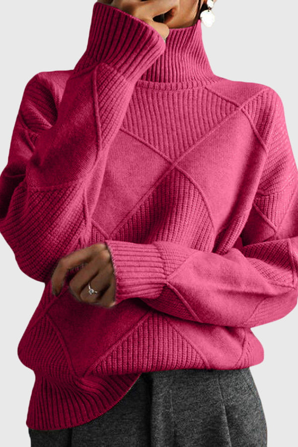 Angela™ - Suéter de Gola Alta