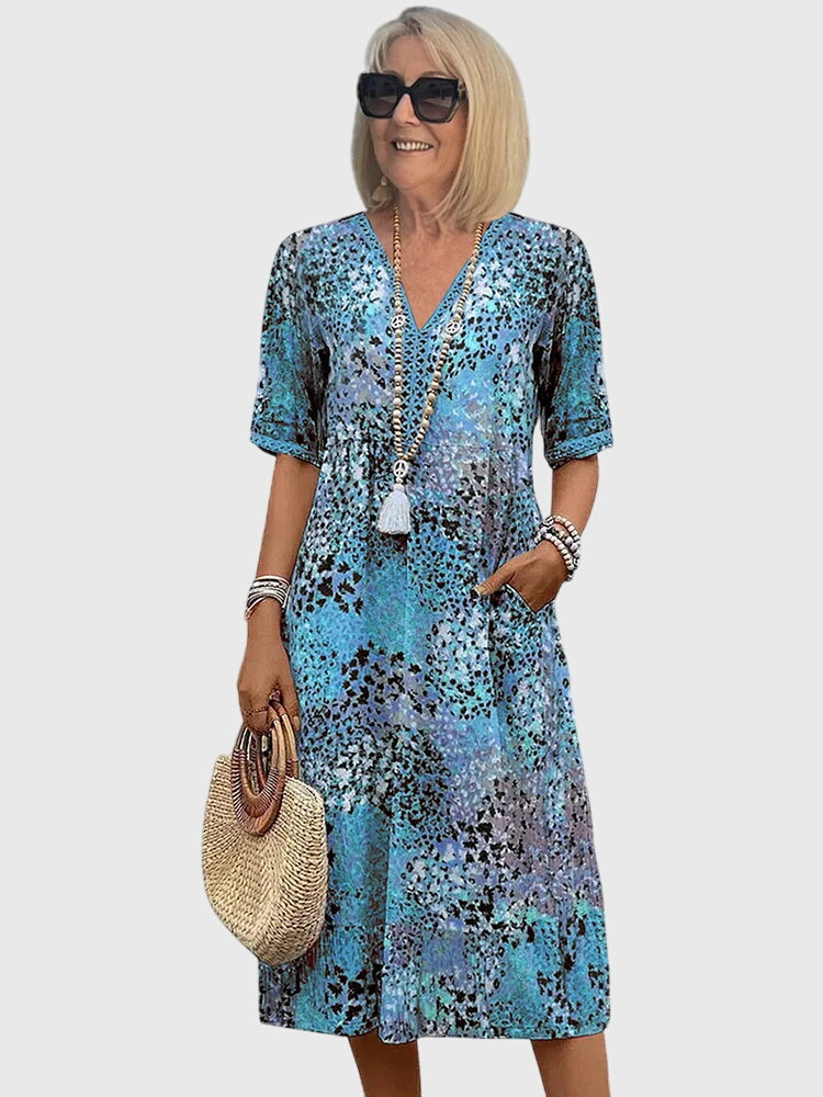 Yvonna™ | Vestido Midi Floral Elegante