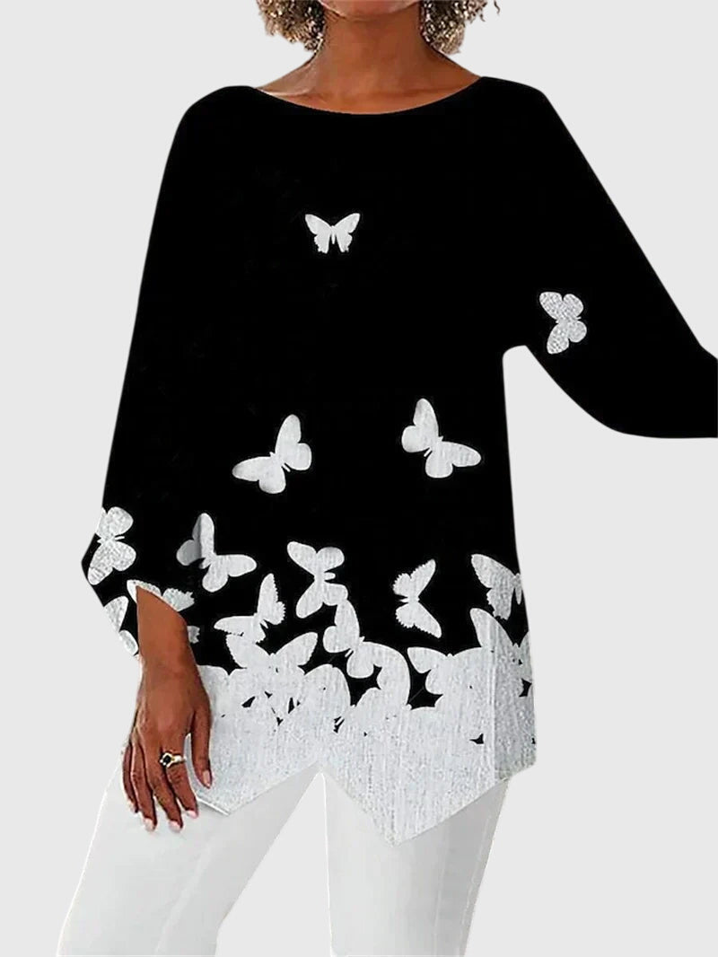 Alayah™ | Blusa Elegante com Decote Redondo