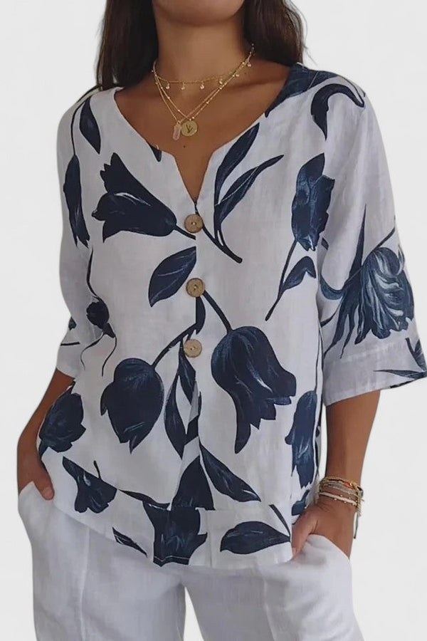 Laura | Blusa confortável com decote em V