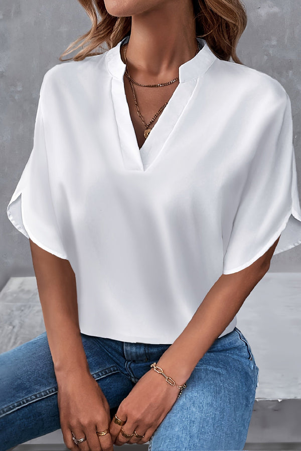 Lexa | Blusa com Decote em V e Caimento Solto