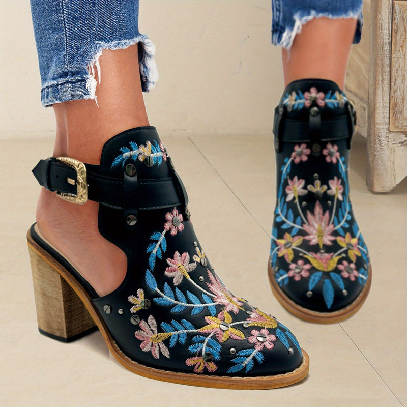 Rosine | Botas Vintage Florais de Tornozelo