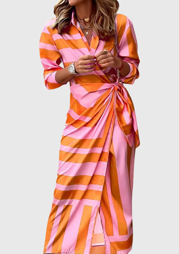 Everly™ | Vestido Envelope Elegante com Estampa