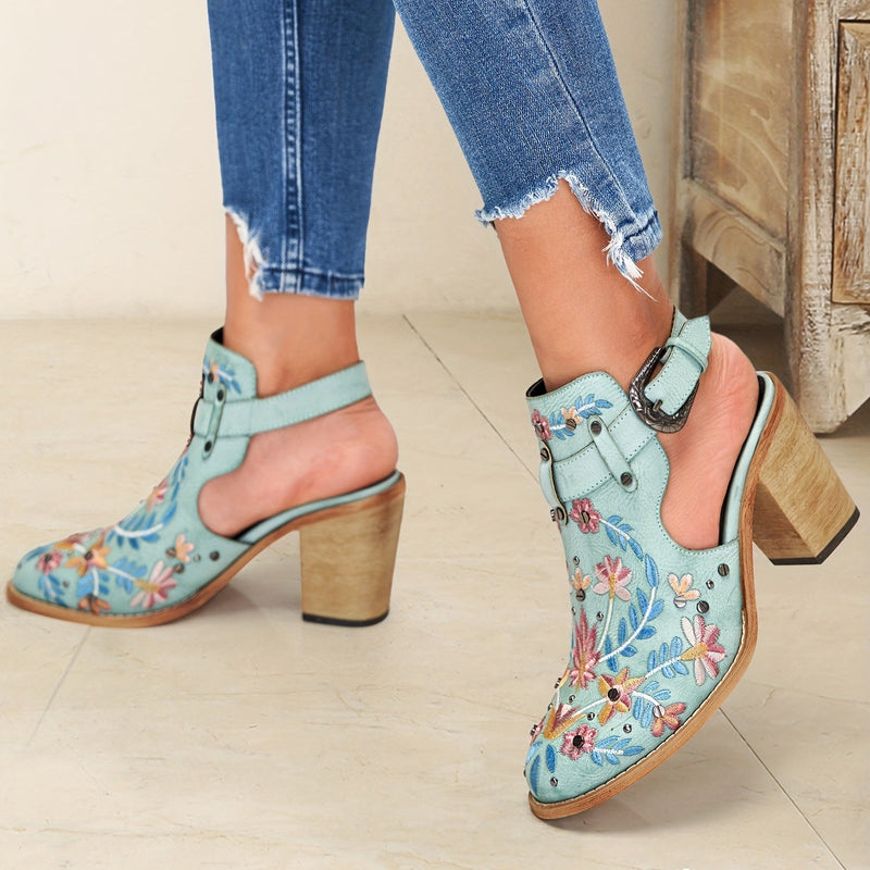 Rosine | Botas Vintage Florais de Tornozelo