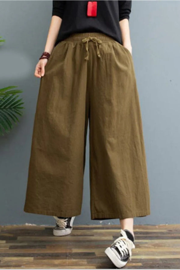 AMELINA – CALÇA CONFORTÁVEL DE LINHO PLISSADA