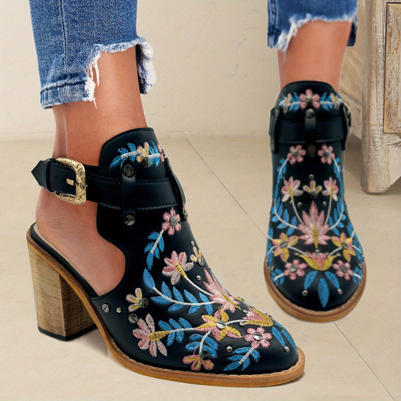Rosine | Botas Vintage Florais de Tornozelo