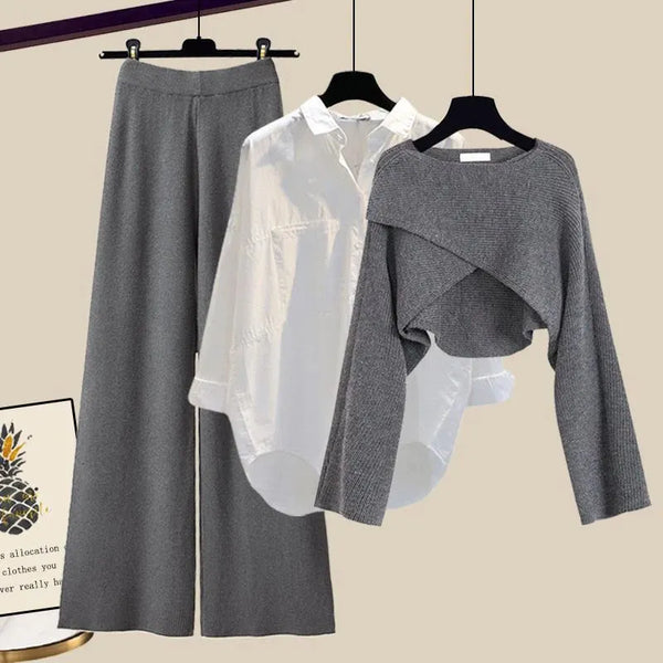 Elle™ | Conjunto confortável de três peças com mangas longas