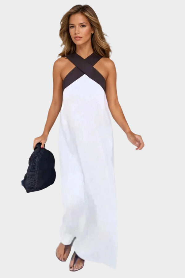 Vestido Elegante com Decote Aberto