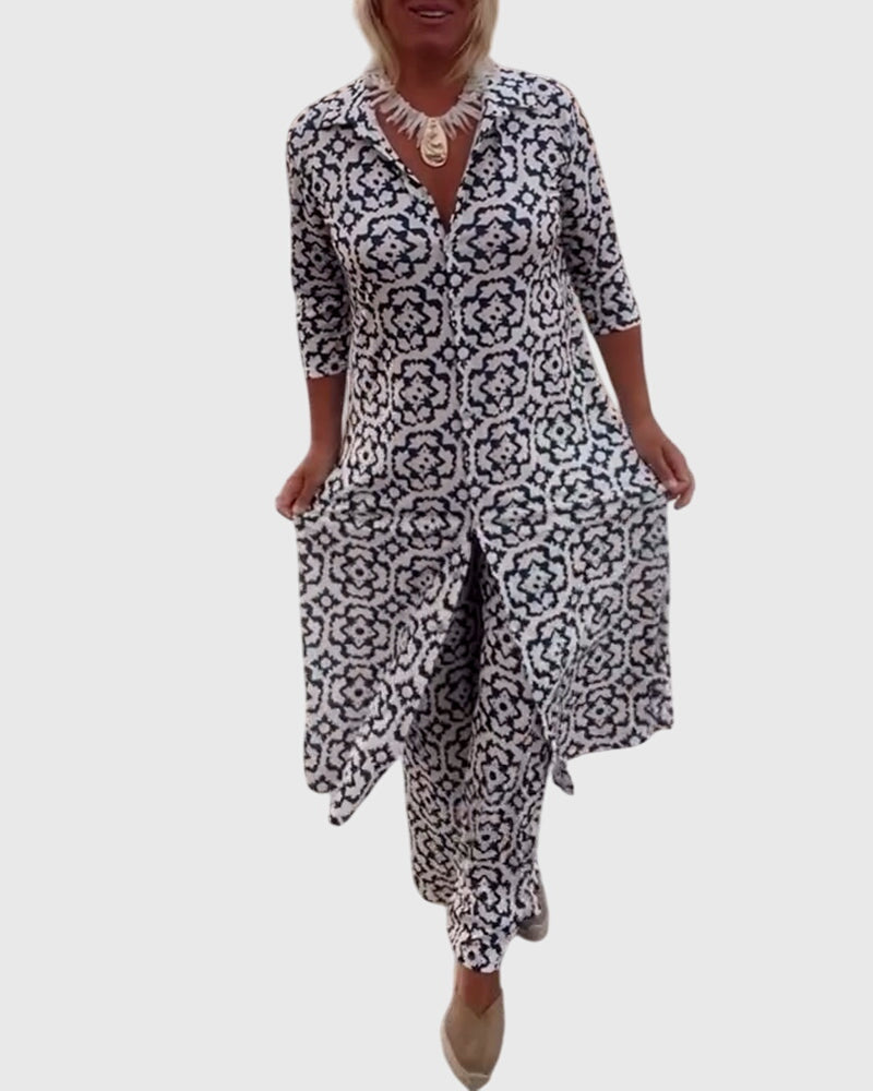 Gabriella™ | Conjunto Vintage Elegante de Duas Peças