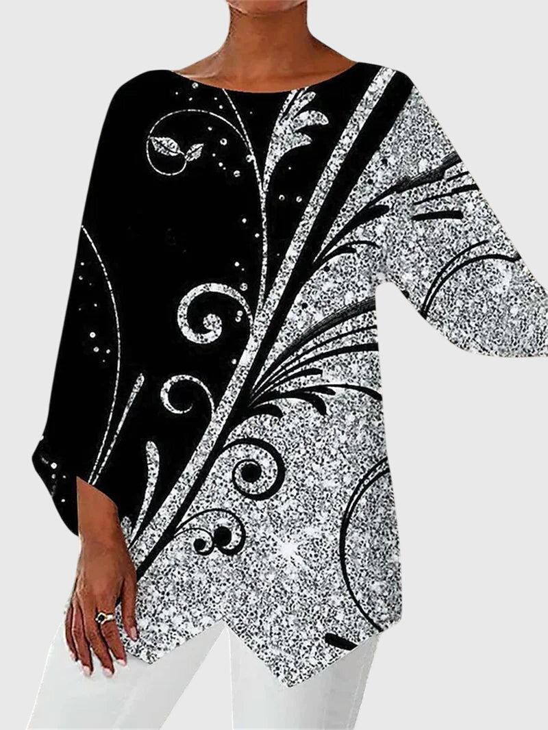 Alayah™ | Blusa Elegante com Decote Redondo