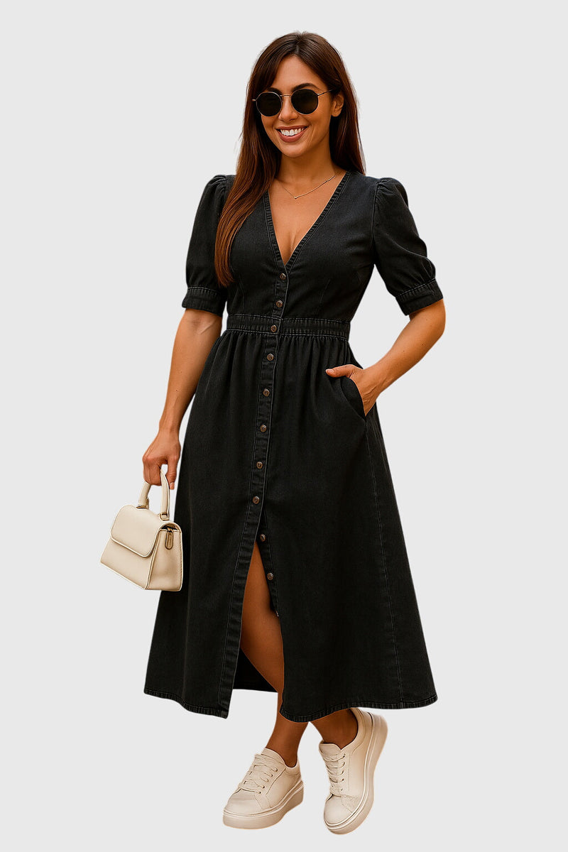 Jacqueline™ | Vestido Elegante de Jeans