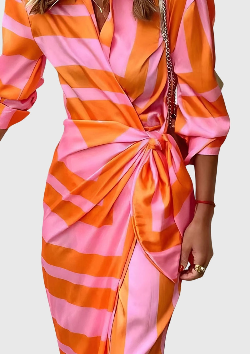 Everly™ | Vestido Envelope Elegante com Estampa