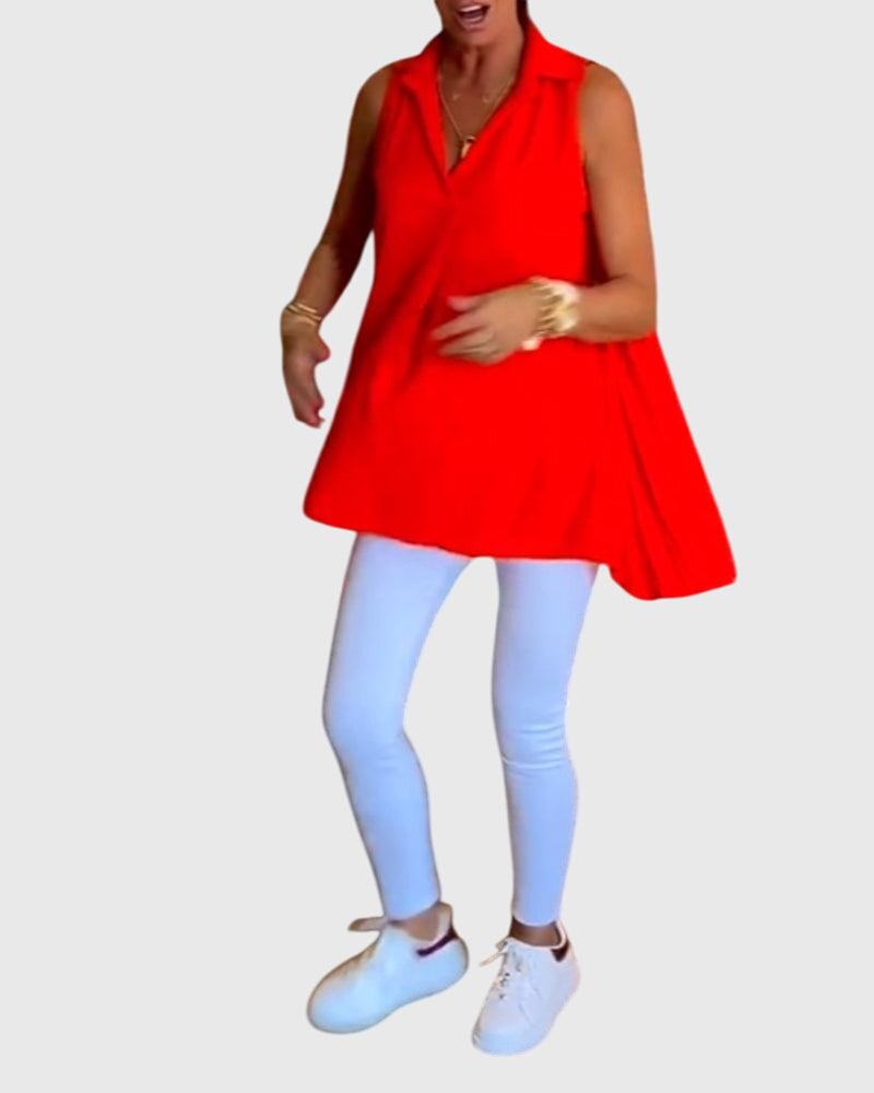 Lina™ | Blusa sem mangas