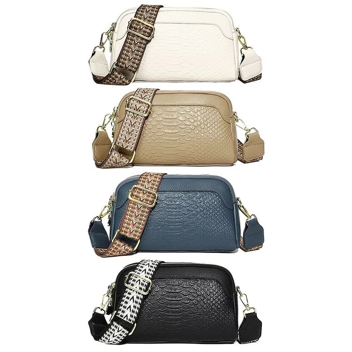 Olivia™ Elegante Encanto | Bolsa Mini Transversal com Estampa Croco