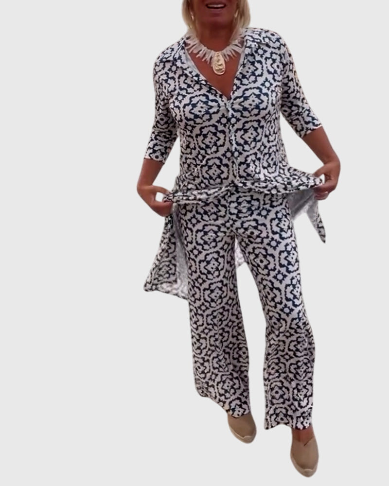 Gabriella™ | Conjunto Vintage Elegante de Duas Peças