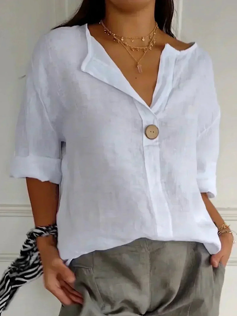 Aubri | Blusa Relaxada com Decote em V