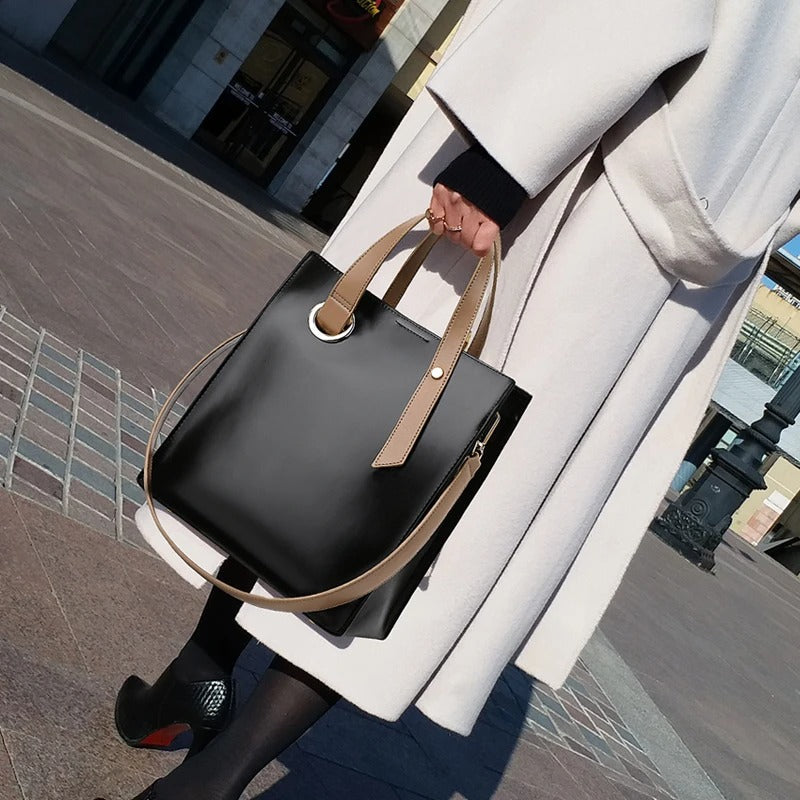 Amelia™ Minimalista Essencial | Bolsa Tote Estruturada Elegante