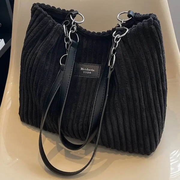 Meiduole™ - Bolsa Tote Elegante de Veludo Cotelê