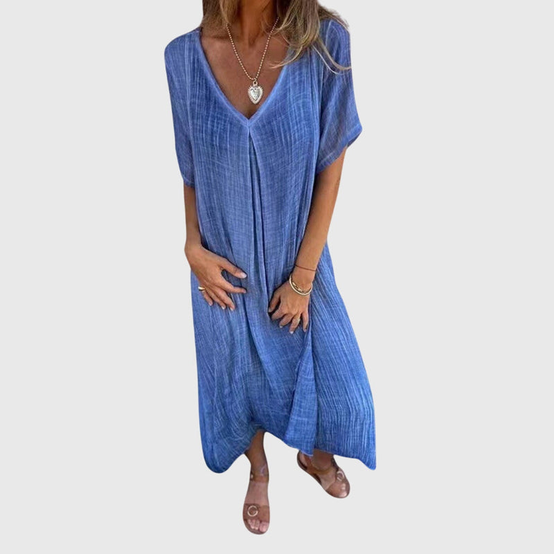 Fiona™ – Vestido Elegante e Leve com Decote em V