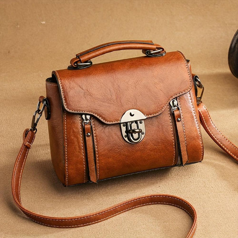 Zoe™ Elegância Atemporal | Bolsa Vintage com Aba