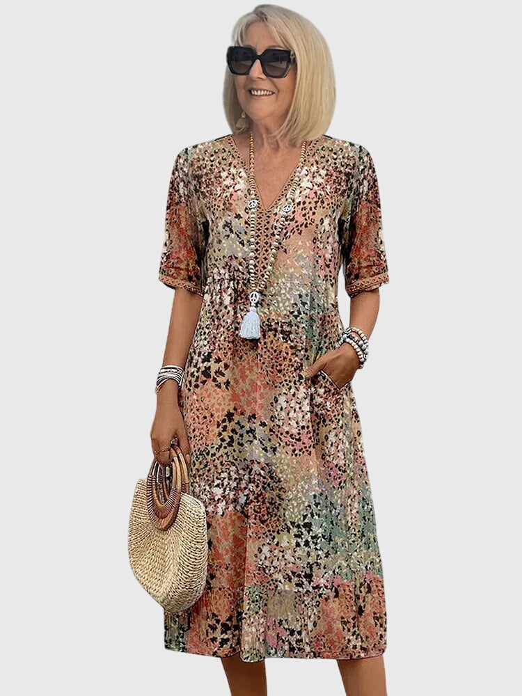 Bella | Vestido Midi Floral Elegante