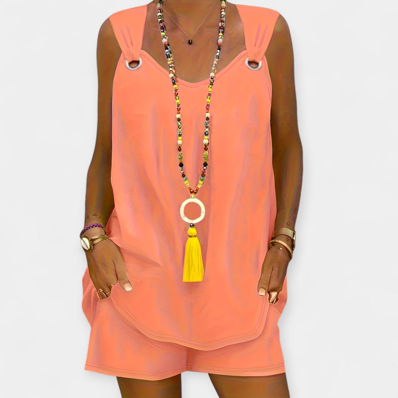 Conjunto de Blusa Sem Mangas e Shorts