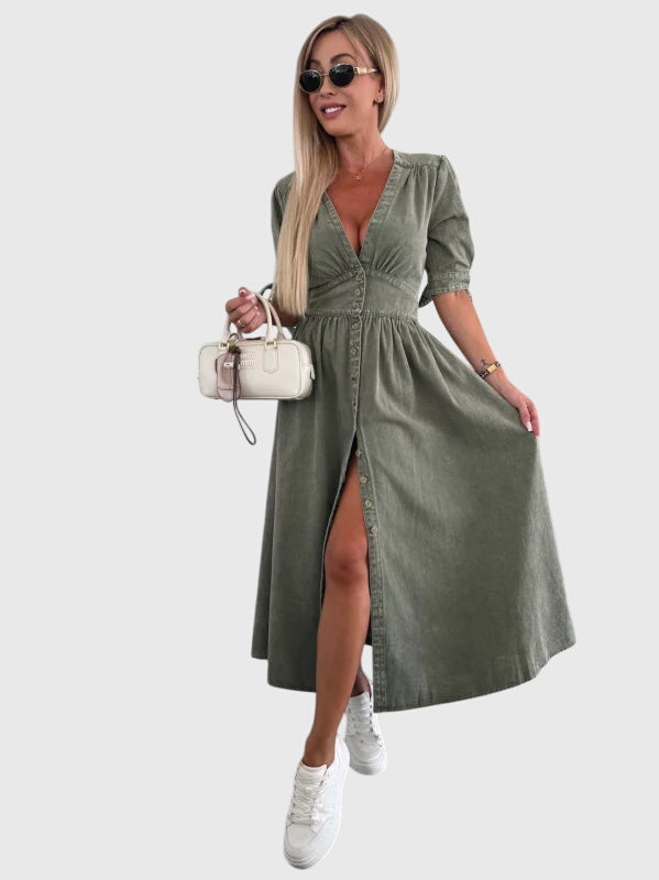 Sophia™ | Vestido Elegante de Jeans