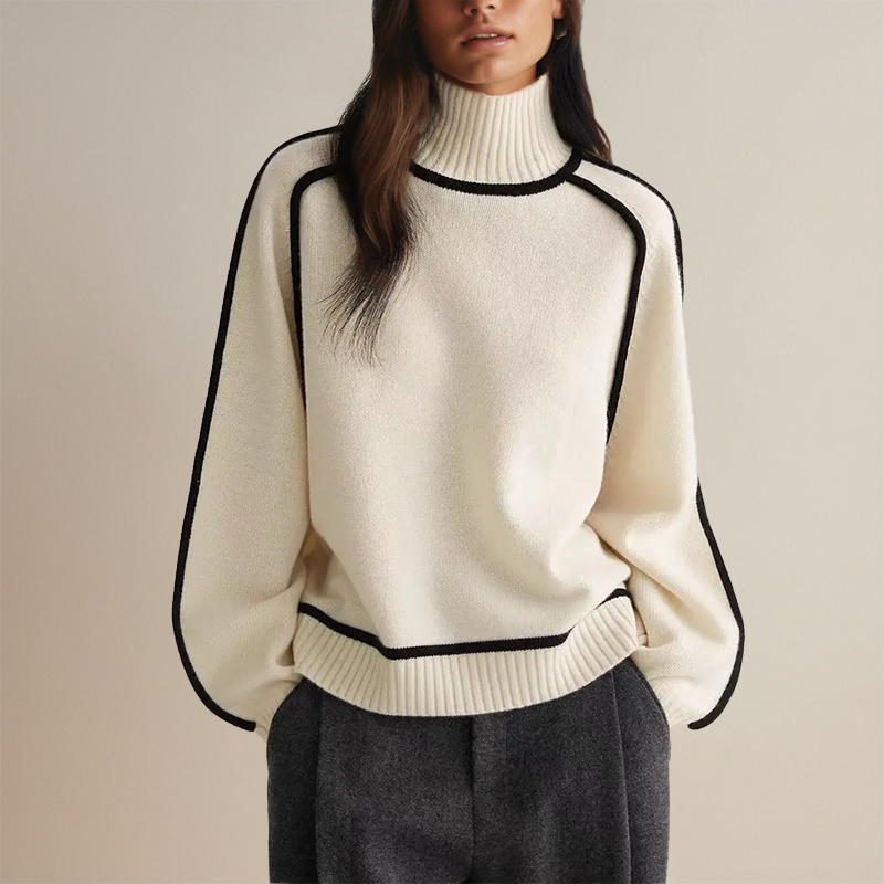 Malia | Suéter de gola alta couture
